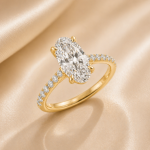 Diamond Oval Solitaire Engagement Ring