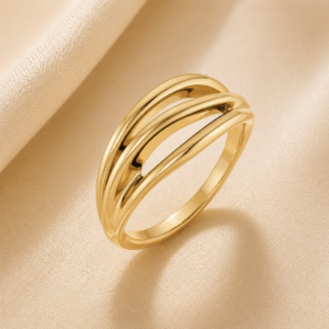 14K Yellow Gold Negative Space Ring