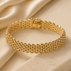 14K Yellow Gold Panther Chain Necklace