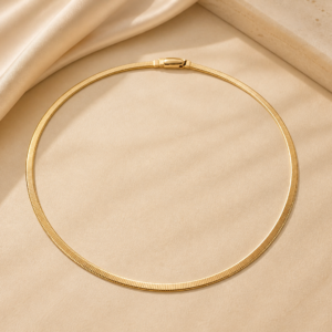 14K Two-Tone Gold Reversible Omega Chain Necklace