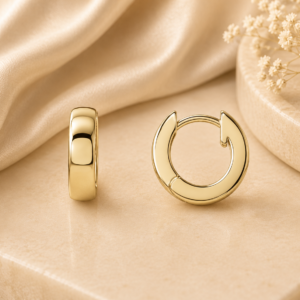 Gold Hinged Hoop Earrings in 14K Yellow Gold